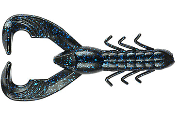 Image of Yum Christie Craw Swim Bait, 8 Pack, 3.5in, Black Blue Flake, YCW321