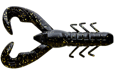 Image of Yum Christie Craw Swim Bait, 8 Pack, 3.5in, Black Gold Flake, YCW3274