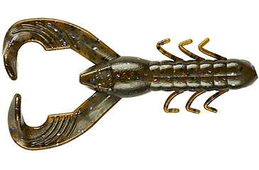 Image of Yum Christie Craw Swim Bait, 8 Pack, 3.5in, Green Pumpkin Purple Flake 8, YCW344