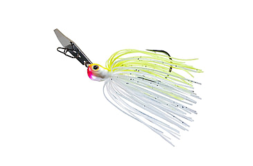 Image of Z-man Chatterbait Jack Hammer Jig Head, 3/8oz, Chartruese/Whtie, CBJH38-02