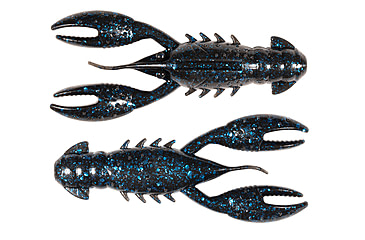 Image of Z-man Pro Crawz Creature Bait, 3, 3.5in, Black-Blue, PRCR-02PK3