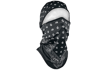 Image of Zan Headgear Sportflex Series Balaclava - Men's, One Size, Black Paisley, WB4L101