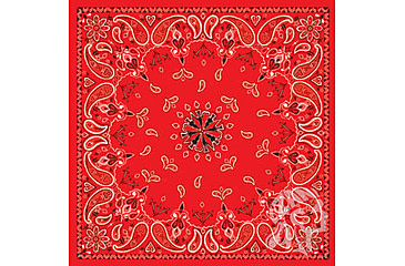 Image of Zan Headgear Bandanna, Cotton, Red Paisley B003