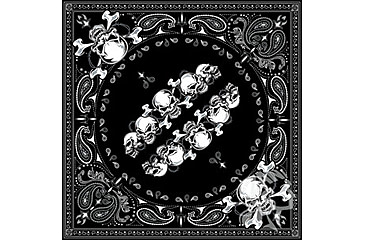 Image of Zan Headgear Bandanna, Cotton, Skull Row B140