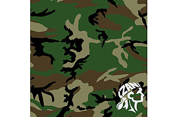 Image of Zan Headgear Bandanna, Cotton, Woodland Camo B008