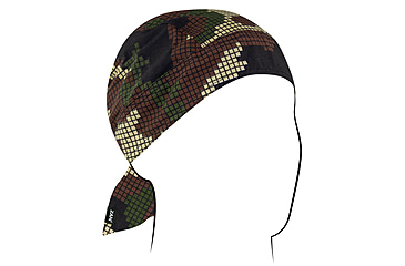 Image of Zan Headgear Cotton Flydanna, One Size, Digi Woodland Camo, Z621