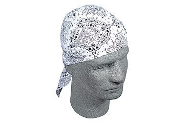 Image of Zan Headgear Flydanna White Paisley Z102