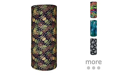 Image of Zan Headgear Motley Tube Polyester Navy, All Over Skull Camo, Animal Block, Aqua, Black &amp; White Tropical Skull, Black/Orange, Burnt Orange