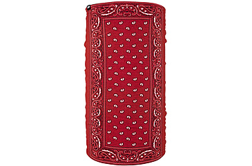 Image of Zan Headgear Fleece Lined Motley Tube, Red Paisley, Fleece, TF106