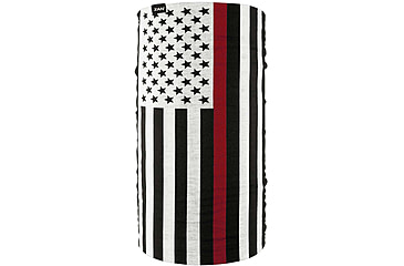 Image of Zan Headgear Fleece Lined Motley Tube, Thin Red Line, Fleece, TF603