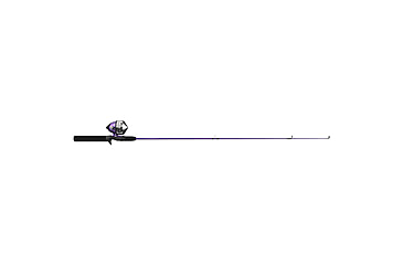 Image of Zebco 202 ZeeBee Spincast Reel and Rod Combo, 5ft 6in Rod, Med-Light, Mod-Fast, SZ 30 Reel, RH Retrieve, 29-PC Eagle Claw Tackle Kit, Purple, 202ZB2EC562ML.FB4