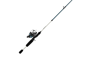 Image of Zebco 33 Custom-Z Spincast Reel and Rod Combo, 6ft 6in 2-PC Telescopic Rod, Medium, Fast, SZ 30 Reel, 4.1-1 Ratio, 14-PC Strike King Tackle Kit, Silver/Blue, 33CZ1SK662M.FB4