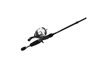 Image of Zebco 33 Custom-Z Spincast Reel and Rod Combo, 6ft 6in 2-PC Telescopic Rod, Medium, Fast, SZ 30 Reel, 4.1-1 Ratio, 2-PC Strike King Tackle Kit, Silver/Purple, 33CZ2SK662M.FB4