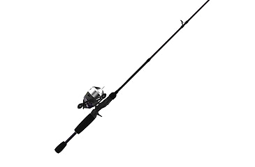 Image of Zebco 33 Custom-Z Spincast Reel and Rod Combo, 6ft 6in 2-PC Telescopic Rod, Medium, Fast, SZ 30 Reel, 4.1-1 Ratio, 2-PC Strike King Tackle Kit, Silver/Purple, 33CZ2SK662M.FB4