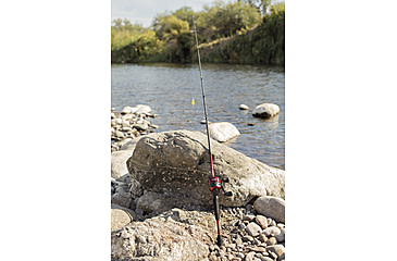 Image of Zebco 33 Custom Z Spincast Reel and Rod Combo, 6ft 2-PC Fiberglass Rod w/ EVA Handle, QuickSet Anti-Reverse Reel w/ Bite Alert, Red, 33CZRD602MA.NS4
