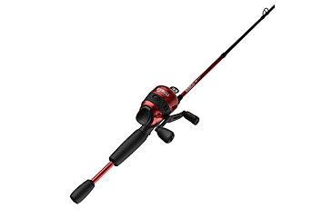 Image of Zebco 33 Custom Z Spincast Reel and Rod Combo, 6ft 2-PC Fiberglass Rod w/ EVA Handle, QuickSet Anti-Reverse Reel w/ Bite Alert, Red, 33CZRD602MA.NS4