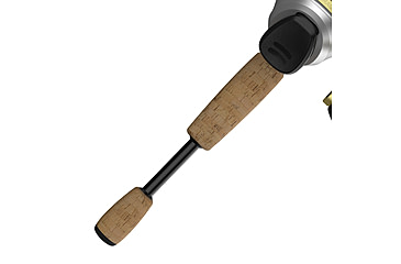 Image of Zebco 33 Gold Max Spincast Reel and Rod Combo, 6ft 6in 2-PC Fiberglass Rod w/ Cork Handle, QuickSet Anti-Reverse Reel, Silver/Gold, 33MXG662MHA.NS4