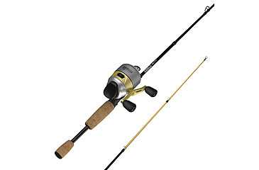 Image of Zebco 33 Gold Max Spincast Reel and Rod Combo, 6ft 6in 2-PC Fiberglass Rod w/ Cork Handle, QuickSet Anti-Reverse Reel, Silver/Gold, 33MXG662MHA.NS4