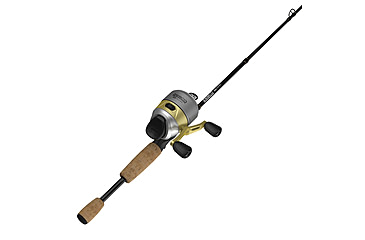 Image of Zebco 33 Gold Max Spincast Reel and Rod Combo, 6ft 6in 2-PC Fiberglass Rod w/ Cork Handle, QuickSet Anti-Reverse Reel, Silver/Gold, 33MXG662MHA.NS4