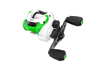 Image of Zebco Roam Baitcast Reel and Rod Combo, 6ft 6in 2-PC Fiberglass Pole w/ Split-Grip MaxTac Handle, Lightweight Graphite Frame, LH Retrieve, Green, ROAMGR101662MH.NS3