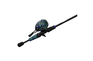 Image of Zebco Roam Spincast Reel and Rod Combo, 6ft 2-PC Fiberglass Pole, ComfortGrip Handle, QuickSet Anti-Reverse Reel, Pre-Spooled w/ 10lb Zebco Line, Blue/Green, ROAMBG3602M.NS3