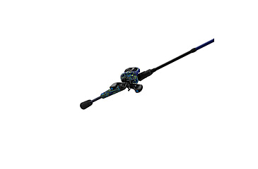 Image of Zebco Roam Baitcast Reel and Rod Combo, 6ft 6in 2-PC Fiberglass Pole w/ Split-Grip MaxTac Handle, Lightweight Graphite Frame, RH Retrieve, Blue/Green, ROAMBG100662MH.NS3