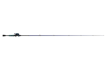 Image of Zebco Roam Baitcast Reel and Rod Combo, 6ft 6in 2-PC Fiberglass Pole w/ Split-Grip MaxTac Handle, Lightweight Graphite Frame, RH Retrieve, Blue/Green, ROAMBG100662MH.NS3