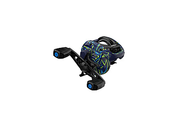 Image of Zebco Roam Baitcast Reel and Rod Combo, 6ft 6in 2-PC Fiberglass Pole w/ Split-Grip MaxTac Handle, Lightweight Graphite Frame, RH Retrieve, Blue/Green, ROAMBG100662MH.NS3