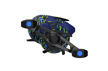 Image of Zebco Roam Baitcast Reel and Rod Combo, 6ft 6in 2-PC Fiberglass Pole w/ Split-Grip MaxTac Handle, Lightweight Graphite Frame, RH Retrieve, Blue/Green, ROAMBG100662MH.NS3