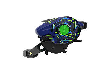 Image of Zebco Roam Baitcast Reel and Rod Combo, 6ft 6in 2-PC Fiberglass Pole w/ Split-Grip MaxTac Handle, Lightweight Graphite Frame, RH Retrieve, Blue/Green, ROAMBG100662MH.NS3