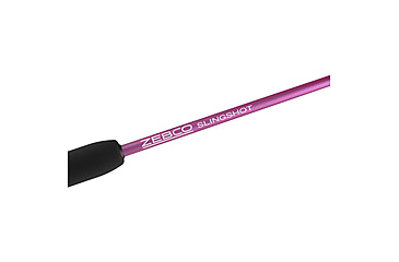 Image of Zebco Slingshot Spinning Reel and Rod Combo, 5ft 6in 2-PC Pole, SZ 20 Reel, Changeable Righ/Left Retrieve, Pre-Spooled w/ 8lb Zebco Cajun Line, Purple, SLSPPL562MLA.NS4