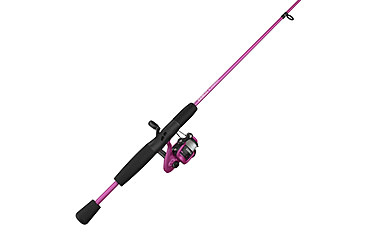 Image of Zebco Slingshot Spinning Reel and Rod Combo, 5ft 6in 2-PC Pole, SZ 20 Reel, Changeable Righ/Left Retrieve, Pre-Spooled w/ 8lb Zebco Cajun Line, Purple, SLSPPL562MLA.NS4