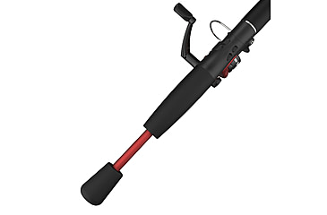 Image of Zebco Slingshot Spinning Reel and Rod Combo, 5ft 6in 2-PC Pole, SZ 20 Reel, Changeable Righ/Left Retrieve, Pre-Spooled w/ 8lb Zebco Cajun Line, Red, SLSPRD562MLA.NS4