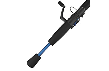 Image of Zebco Slingshot Spinning Reel and Rod Combo, 6ft 2-PC Pole, SZ 20 Reel, Changeable Righ/Left Retrieve, Pre-Spooled w/ 8lb Zebco Cajun Line, Blue, SLSPBL602ML.NS4
