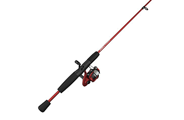 Image of Zebco Slingshot Spinning Reel and Rod Combo, 6ft 2-PC Pole, SZ 20 Reel, Changeable Righ/Left Retrieve, Pre-Spooled w/ 8lb Zebco Cajun Line, Red, SLSPRD602ML.NS4