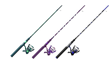 Image of Zebco Splash Spinning Reel and Rod Combo, 6ft 2-PC Fiberglass Rod, Medium-Light, Moderate, SZ 20 Reel, 5.2-1 Ratio, 2-Bearings, All Metal Gears, Tidepool Purple, SPLTPP20602ML.NS4