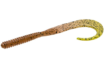 Image of Zoom Big Dead Ringer Worm, 10 Pack, 8in, Pumpkin/Chartreuse, 021015X