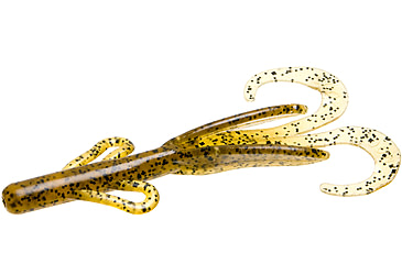 Image of Zoom Brush Hog Creature Bait, 8 Pack, 6in, Amber Black, 022214X