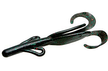 Image of Zoom Brush Hog Creature Bait, 8 Pack, 6in, Black Emerald, 022136X