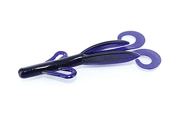 Image of Zoom Brush Hog Creature Bait, 8 Pack, 6in, Black Grape, 022161X