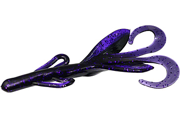 Image of Zoom Brush Hog Creature Bait, 8 Pack, 6in, Black Light, 022369X