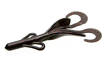 Image of Zoom Brush Hog Creature Bait, 8 Pack, 6in, Black Red Glitter, 022001X