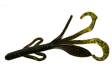 Image of Zoom Brush Hog Creature Bait, 8 Pack, 6in, Green Pumpkin Candy, 022272X