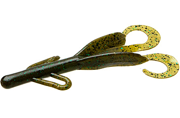 Image of Zoom Brush Hog Creature Bait, 8 Pack, 6in, Green Pumpkin Green, 022184X