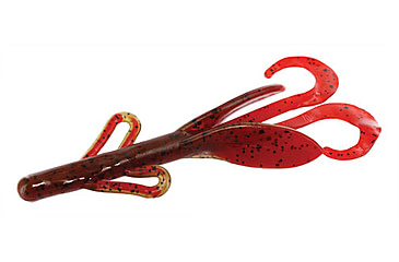 Image of Zoom Brush Hog Creature Bait, 8 Pack, 6in, Green Pumpkin Tomato, 022338X