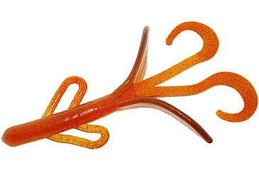 Image of Zoom Brush Hog Creature Bait, 8 Pack, 6in, Motoroil Red, 022273X