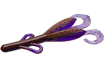 Image of Zoom Brush Hog Creature Bait, 8 Pack, 6in, PB &amp; J, 022225X