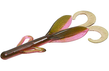 Image of Zoom Brush Hog Creature Bait, 8 Pack, 6in, Raspberry Shad, 022365X
