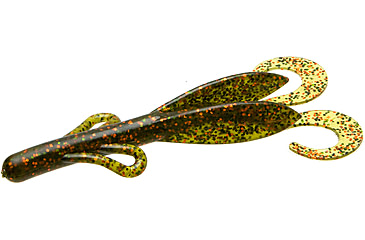 Image of Zoom Brush Hog Creature Bait, 8 Pack, 6in, Watermelon Green Orange, 22216