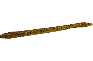 Image of Zoom Finesse Worm, 20 Pack, 4.5in, Amber Black, 004214X